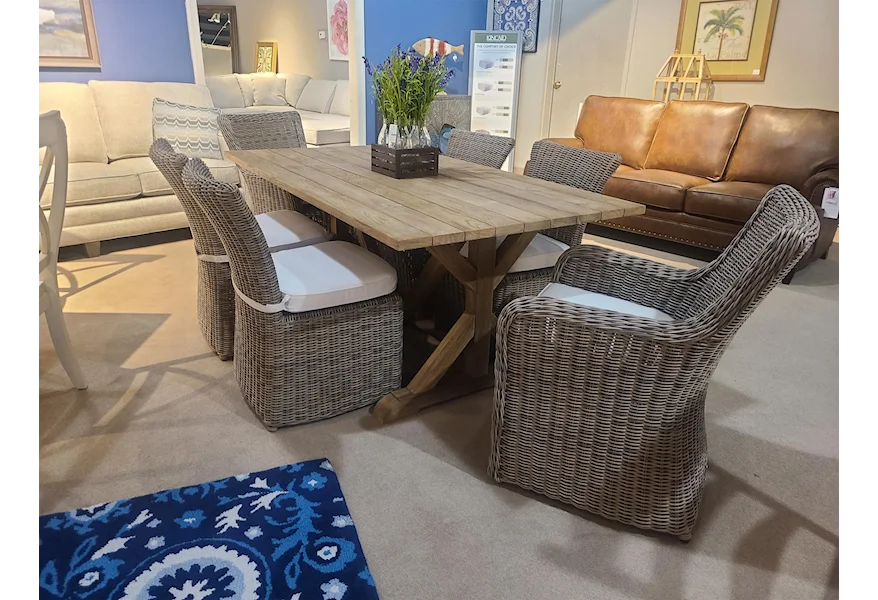 Provence+Sag Harbor 7 PC Outdoor Dining Set by Kingsley Bate at Esprit Decor Home Furnishings
